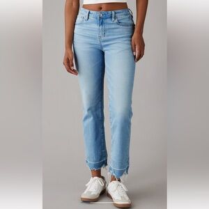 AE Stretch High-Waisted Kick Bootcut Crop Jean - Size 4 Short